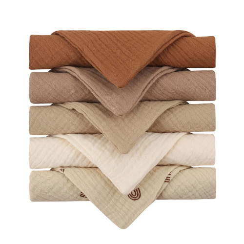 YEUHTLL 5pcs Baby Saliva Towel Absorbent Baby Burp Cloth Handkerchief Newborn Washcloth