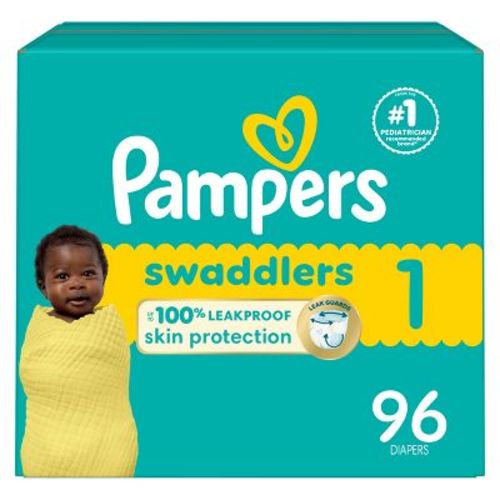 Pampers Swaddlers Sensitive Disposable Diapers - Size 1 - 96ct