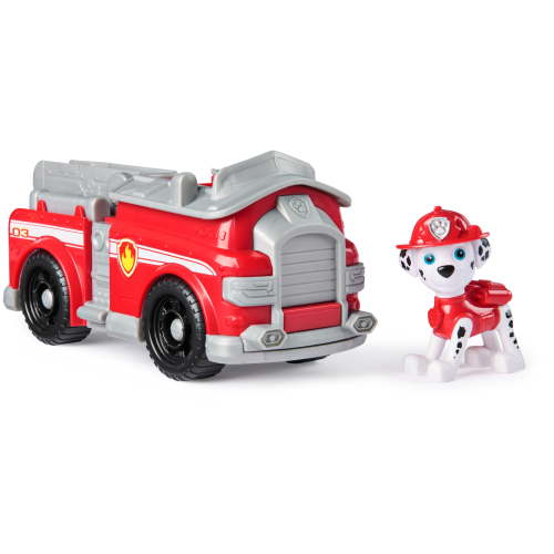 Paw Patrol Fire Truck with Collectible Marshall Figure, Authentic Detailing, Movable Ladder, Eco-Friendly Material