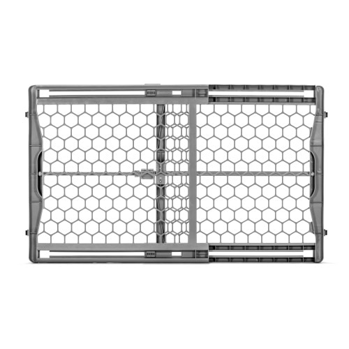 Regalo Plastic Baby Safety Gate, Gray, Sturdy Plastic Frame, Ages 6 to 24 Months