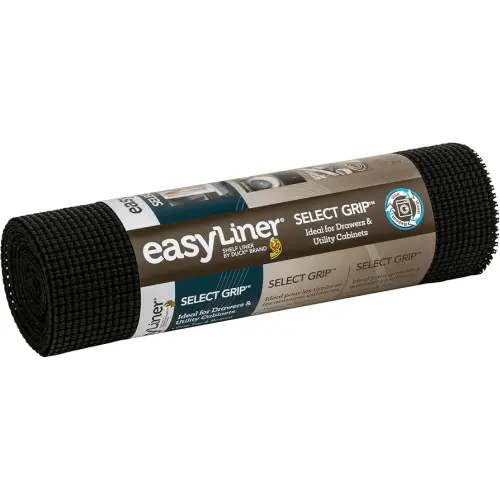 Duck Brand Select Grip Easy Liner Shelf and Drawer Liner, Non-Adhesive, 12-Inch x 10-Feet, Black