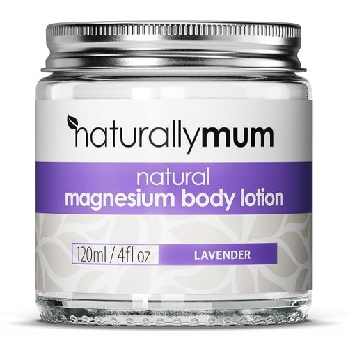 Magnesium Body Lotion [Natural & Vegan] - Topical Magnesium Cream Lotion Support for Sleep, Bone, Heart & Muscle Health - Lavender - Made in UK & Safe for Kids - 4 Fl Oz (Pack of 1)