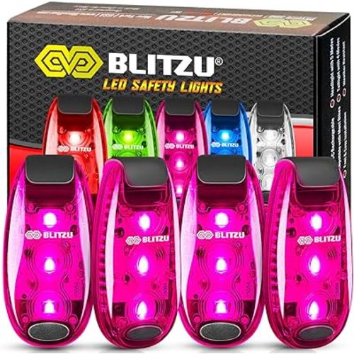 4 Pack LED Safety Light, Clip on Reflective Gear Lights for Walking at Night, Running, Jogging, High Visibility Strobe Light Accessories for Runners, Kids, Hiking, Kayak, Cycling, Camping, Boat