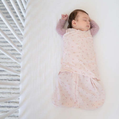 Pink Floral Cotton Swaddle Newborn | HALO