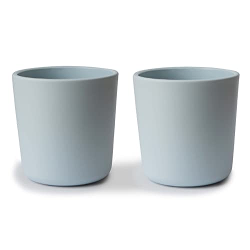 mushie Dinnerware Cups For Kids | Made in Denmark, Set of 2 (Powder Blue)