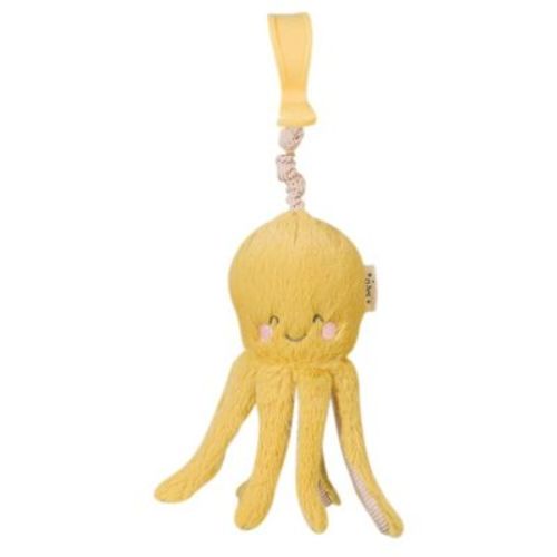 SARO Sensory Ocean Life Rattle Plush Toy (Mustard) - Infant Sensory & Activity Toy - Hand-Eye Coordination & Exploration - Car Seat Toy