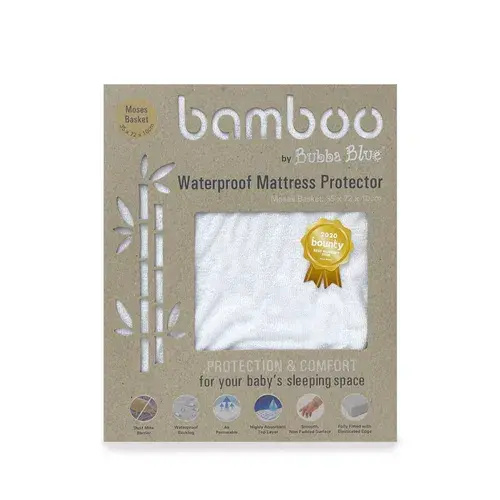 Bubba Blue Bamboo Mattress Protector Moses Basket | Baby Bunting AU