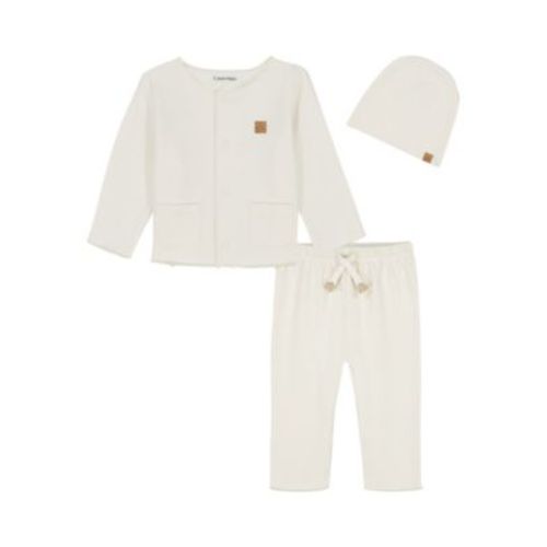 Baby Boys 3-Piece Take-Me-Home Cardigan, Pant and Cap Set