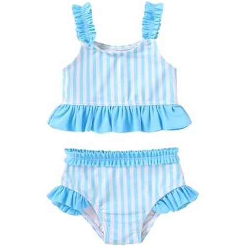 Happy Town Baby Infant Swimsuit Girl Toddler Bathing Suit Girl Summer Beach Bikini Tankini 2-Piece Swimwear 3-24 Months 2t-5t