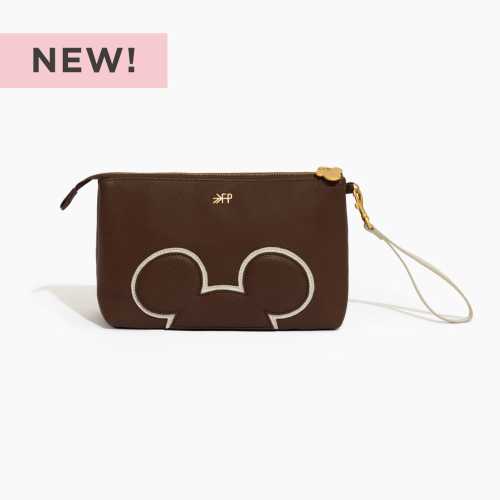 Disney Mocha Mickey Mouse Zip Pouch