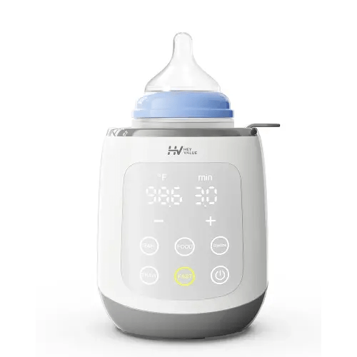 HEYVALUE Bottle Warmer, 10-in-1 Fast Baby Bottle Warmer for Breastmilk, BPA-Free Milk Warmer with IMD LED Display, Smart Temperature Control, Thaw, Keep Warm, Steaming, Food Heating, Timer