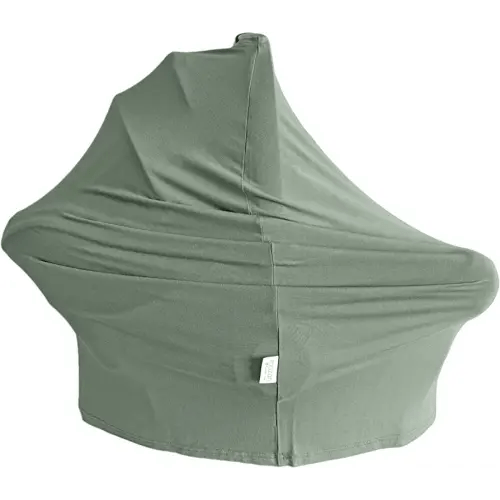 Baby Multi-Use Cover: 9-in-1 Car Seat Covers for Babies, Nursing Cover for Breastfeeding & More, Ultra-Soft & Stretchy Infant Car Seat Cover (Roman Green)