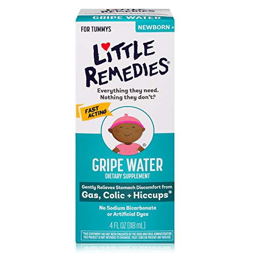 Little Remedies Gripe Water-No Alcohol, Sodium Bicarbonate, Artificial Color & Gluten Free-Safe for Newborns-4 oz Bottle