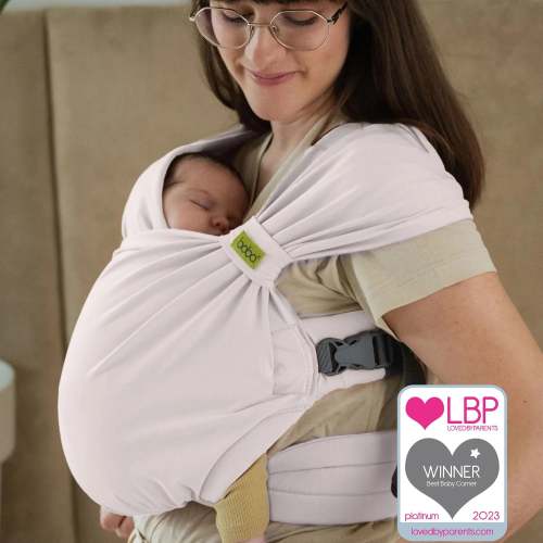 Boba Bliss Baby Wrap Carrier in Organic Stone