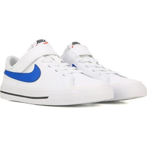 Kids' Court Legacy Low Top Sneaker Little Kid | color: white/blue | size: 2 or 2.5