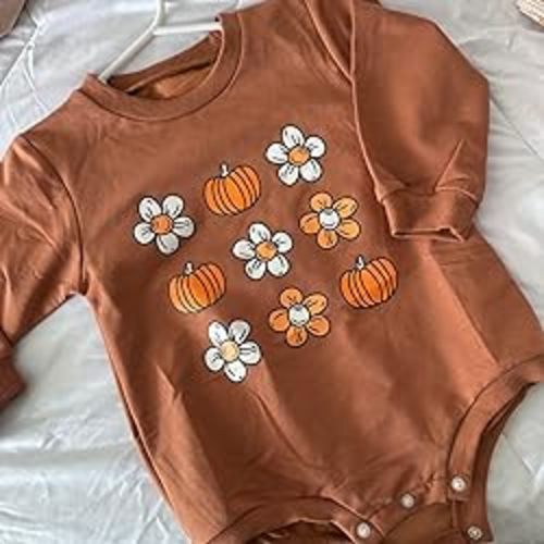 Amazon.com: Endorothii Baby Halloween Clothes Girl Boy Spooky Babe Pumpkin Romper Sweatshirt Long Sleeves Bubble Onesie Outfit: Clothing, Shoes & Jewelry