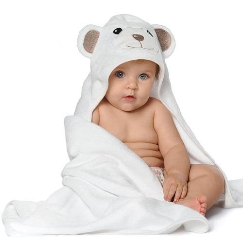 Hooded Baby Towels for Newborn - Super Soft Baby Bath Towels with Hood, Highly Absorbent Viscose Made from Bamboo Hooded Towel for Infant, Toddler and Kids, Baby Essentials