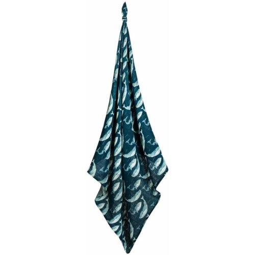 Milkbarn Baby Swaddle Blanket - Soft & Gentle 100% Rayon from Bamboo - Nursery Swaddling Blankets for Boys and Girls, Whale