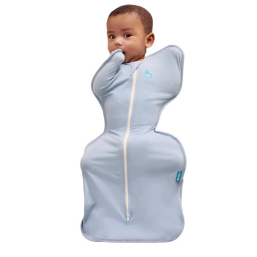 Love to Dream Swaddle UP, Baby Sleep Sack, Self-Soothing Swaddles for Newborns, Snug Fit Helps Calm Startle Reflex, Newborn Essentials must-haves, Lite 0.2 TOG, Sleep Sack, 8-13 lbs, Soft Blue