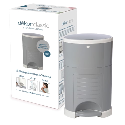 Dekor Classic Hands-Free Diaper Pail | Gray