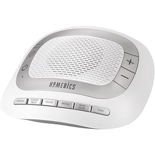 Homedics Rejuvenate White Noise Sound Machine. Travel Sound Machine for Sleep and Relaxing. Great for Travel, Nursery’s and Babies. 6 Relaxing Nature Sounds, Auto-Off Timer
