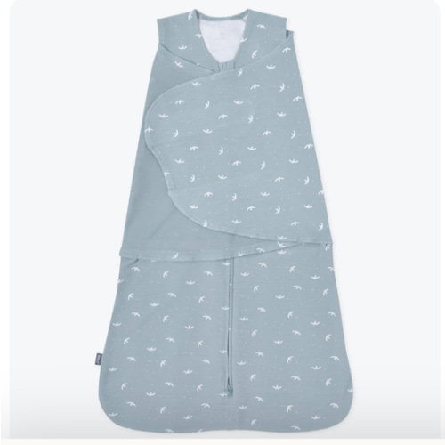 Blue Bird Print Cotton Swaddle Newborn | HALO