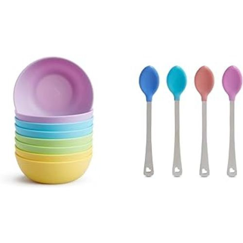 Munchkin® Multi™ Baby and Toddler Bowls, 8 Pack & White Hot® Safety Baby Spoons, 4 Pack