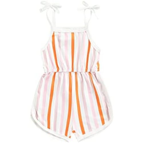 WZTYYDS Toddler Baby Girl Summer Clothes Floral Romper Tie-Up Strap Halter Jumpsuit Infant Summer Sling Playsuit 6M-3T