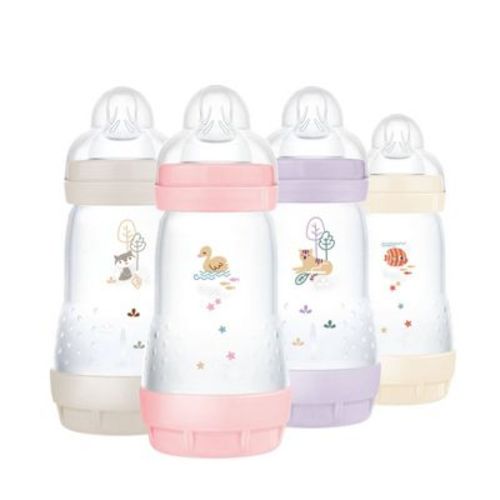 MAM Easy Start Anti-Colic Baby Bottle - Pink - 9oz/4pk