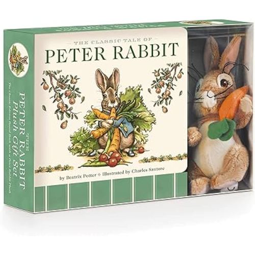 The Peter Rabbit Plush Gift Set (The Revised Edition): Includes the Classic Edition Board Book + Plush Stuffed Animal Toy Rabbit Gift Set