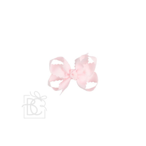Scalloped Edge Grosgrain Hair Bow - Beyond Creations