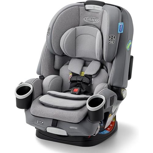 Graco 4Ever DLX 4-in-1 Car Seat, Charlie | Infant to Toddler Car Seat, with 10 Years of Use | Rear-Facing, Forward-Facing and Booster Modes | Safe, Comfortable and Convenient