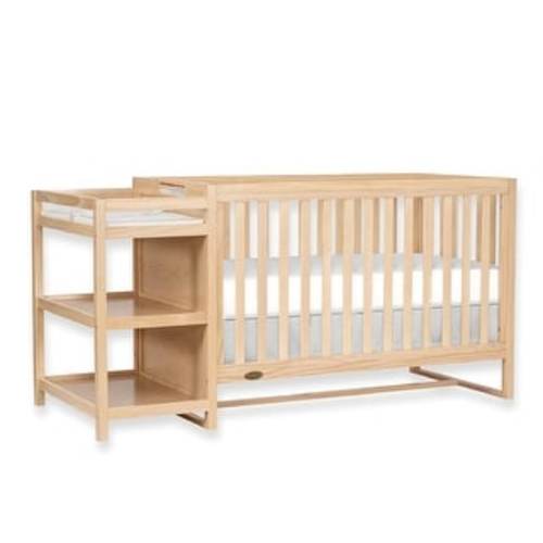 Dream On Me Milo 5-In-1 Convertible Crib and Changing Table I Free Changing Pad - Vintage White Oak