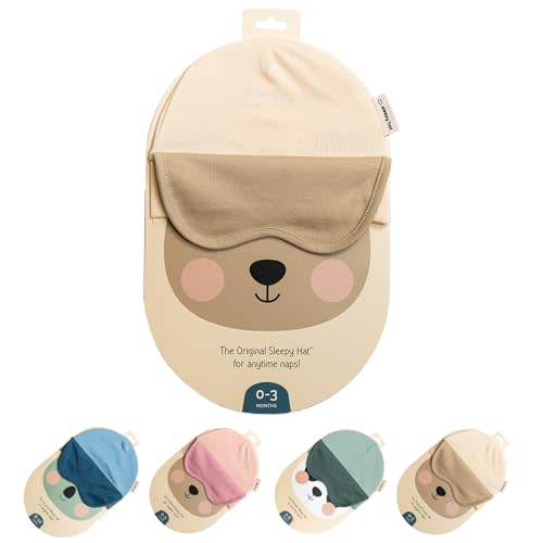 The Original Baby Sleep Mask & Soft Eye Shade – Newborn, Sun Hat & Beanie – Travel & Baby Gifts