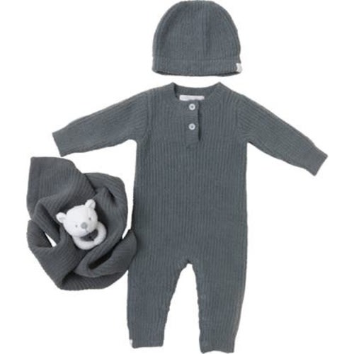 CozyChic<sup>®</sup> Ribbed Romper, Buddy Blanket & Beanie Set