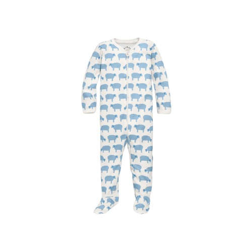 Baby Organic Animal Friends Zip Footie, 6-9M