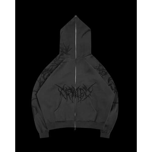 CRASH PUFF PRINT HOODIE CHARCOAL
