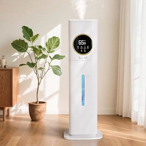 Humidifier Large Room, 2.1Gal/8L Humidifiers for Bedroom Home with Essential Oil Diffuser, Top Fill Whole House Cool Mist Humidifiers for Plants Baby Kids Adults Office, White