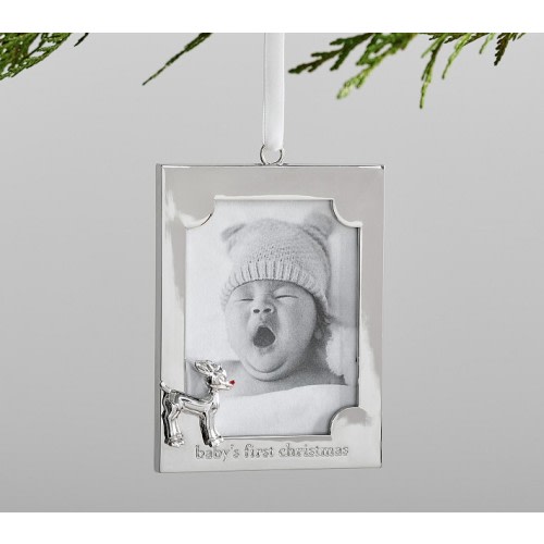Rudolph Baby's First Photo Frame Ornament