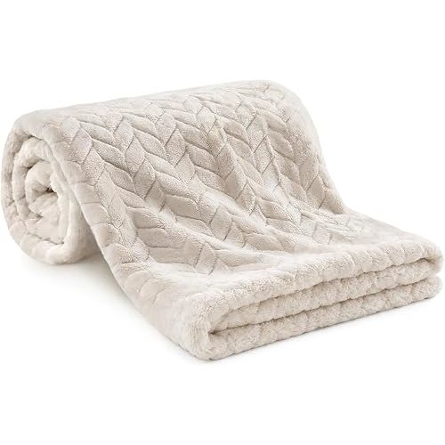 KeaBabies Soft Fleece Baby Blanket for Girls, Boys (1pk Serene, Pearl Gray)