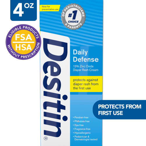 Desitin Daily Defense Baby Diaper Rash Cream with 13% Zinc Oxide, 4 oz