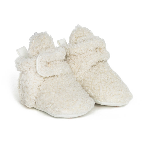 Sherpa Snap Booties Ivory