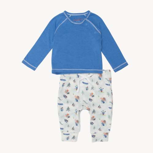 tis the ski-son modal magnetic roll around long sleeve top + pant set