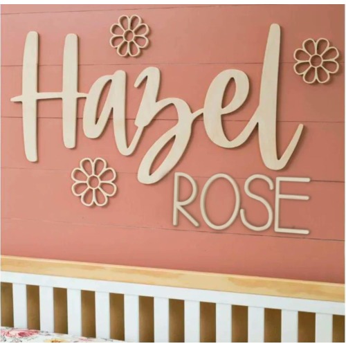 Custom Wood Baby Name Sign | Letter Wall Art | Kids Room Art | Wall Art for Nursery | Baby Name Sign | Kids Room Decor | Wooden Sign | Boho