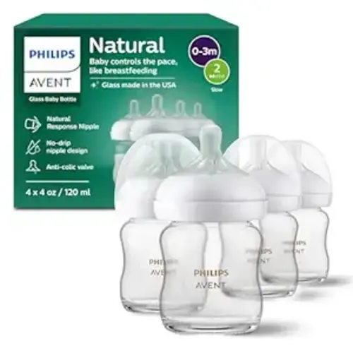 Cash for Philips Avent Natural Glass Baby Bottles with Natural Response Nipples ($39.95)