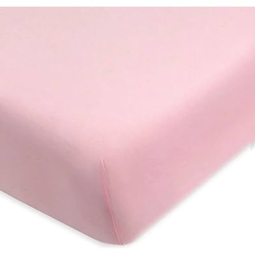 HonestBaby Fitted Crib Sheets Fits Standard Mattress Bassinet, Mini Prints 100% Organic Cotton Baby Boys, Girls, Unisex, Strawberry Cream Fitted Crib Sheet, One Size