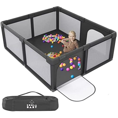 Baby Playpen - Kids Activity Center with Anti-Slip Base - Portable Indoor & Outdoor Playard for Toddlers - Foldable Safety Play Yard for Babies - Baby Fence Play Area with Super Soft Breathable Mesh