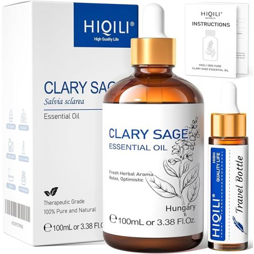 HIQILI Clary Sage Oil Essential Herbal Sooth Aroma