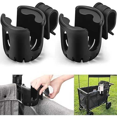Cup and Phone Holder for Wonderfold Wagon W4 & W2 - Suitable for Stanley 30oz/40oz and Other Cups and Bottles - Does Not Take Up Space (2 Pack Cup)