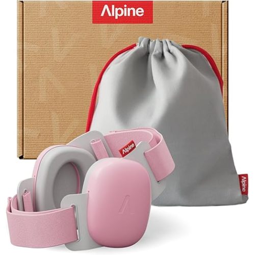 Alpine Muffy Baby - New & Improved Baby Ear Muffs Noise Protection for Babies and Toddlers - CE & ANSI Certified - Safe and Soothing Hearing Protection - Age 3-48 months - Approved by Babies - Pink